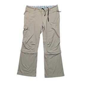REI Zip off capri lightweight khaki/Tan hiking/travel pants, Women's size 14